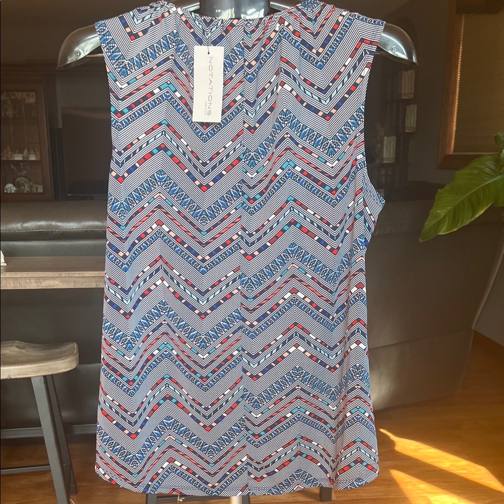 Notations Multicolor Chevron Top - Picture 6 of 6